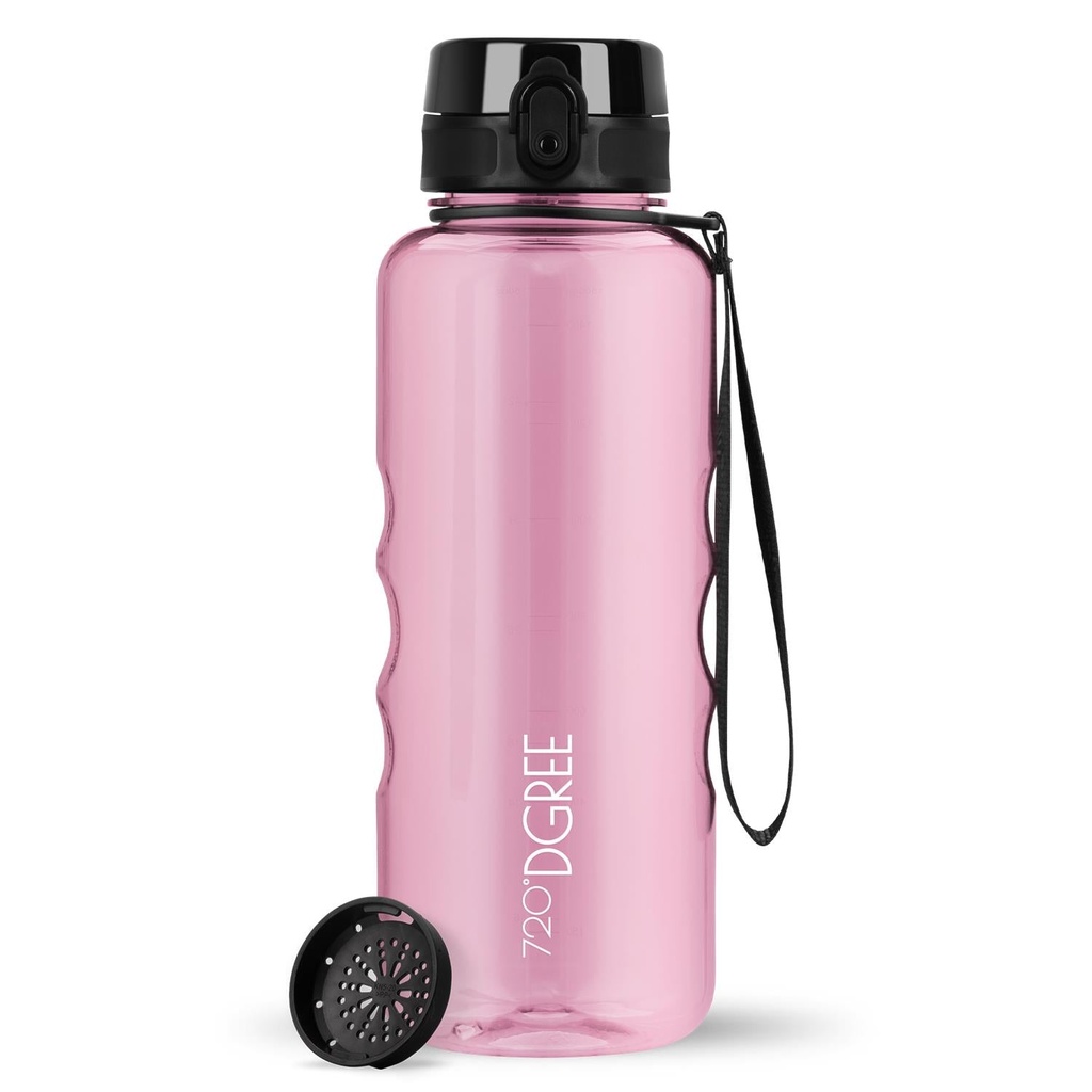 [720_15_1500ml_rose] Trinkflasche 720DGREE uberBottle Trinkflasche 1500ml crystalClear Sieb (Rose)