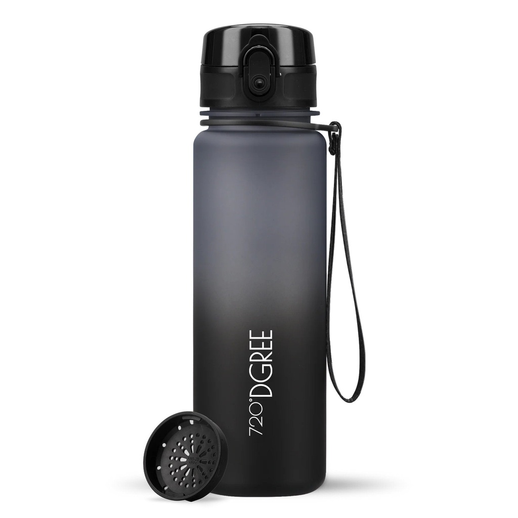 [720_24_500ml_s_gray-o_black] Trinkflasche 720DGREE uberBottle softTouch Multicolour-500ml (stone gray + onyx black)