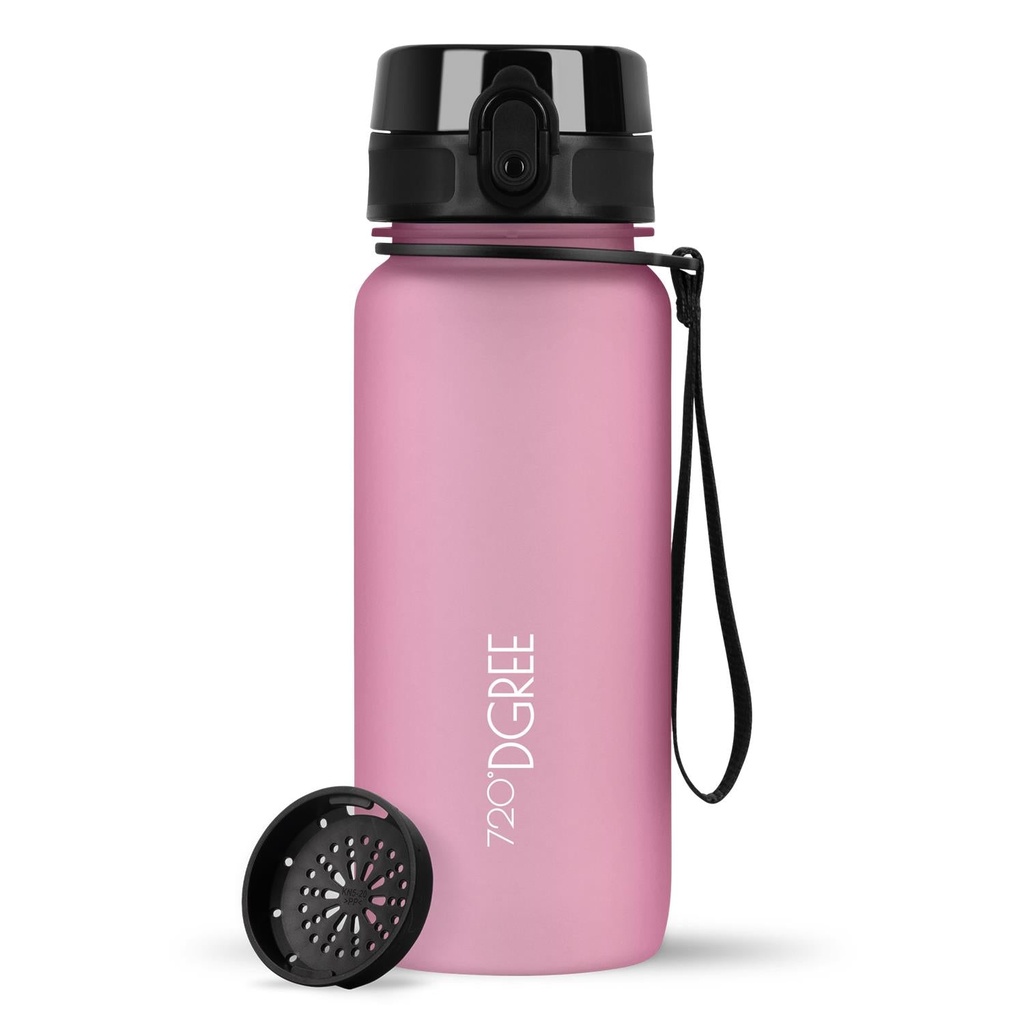 [720_13_650ml_rose] Trinkflasche 720DGREE uberBottle softtouch mit Sieb 650ml (Rose)