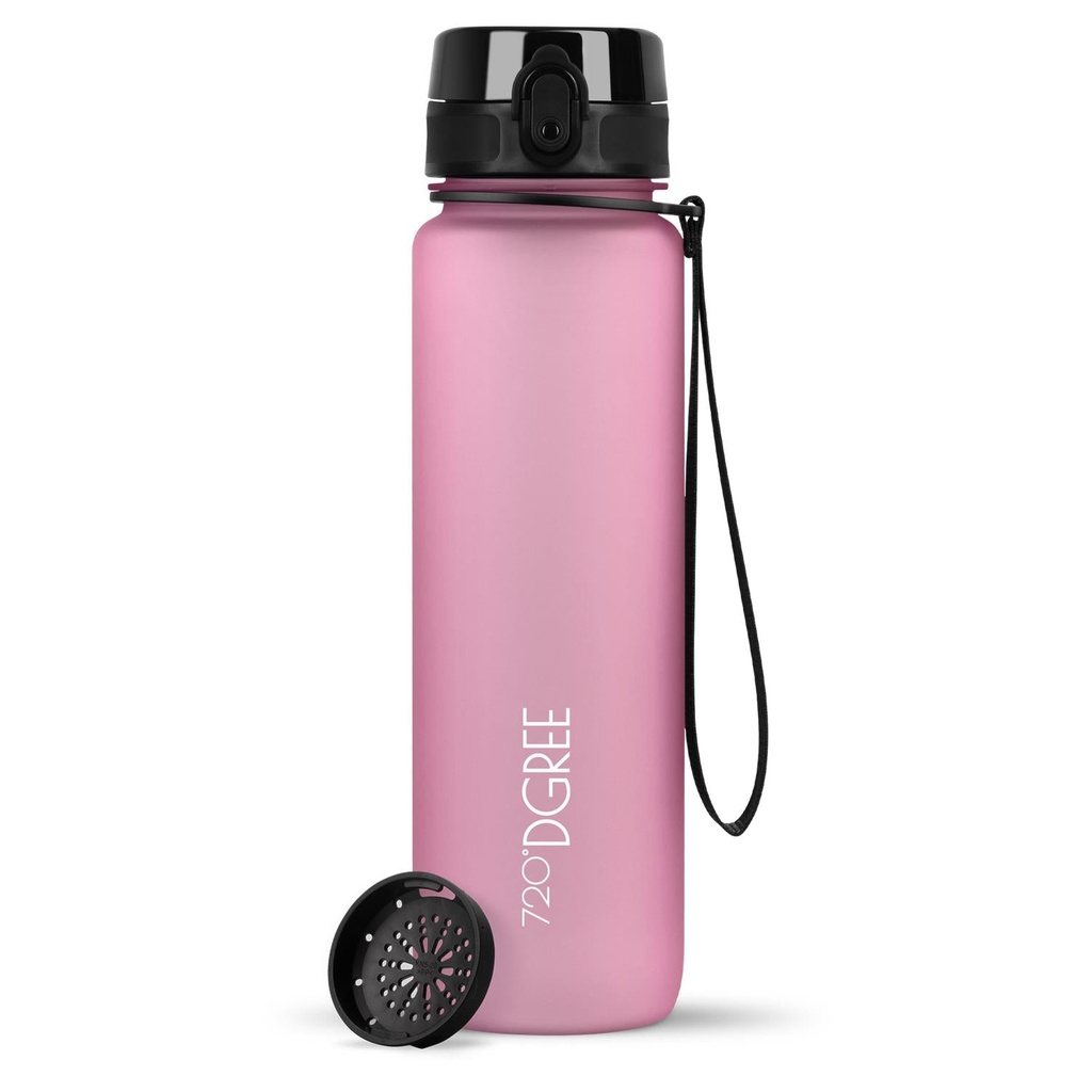 [720_13_1000ml_rose] Trinkflasche 720DGREE uberBottle softtouch mit Sieb 1000ml (Rose)