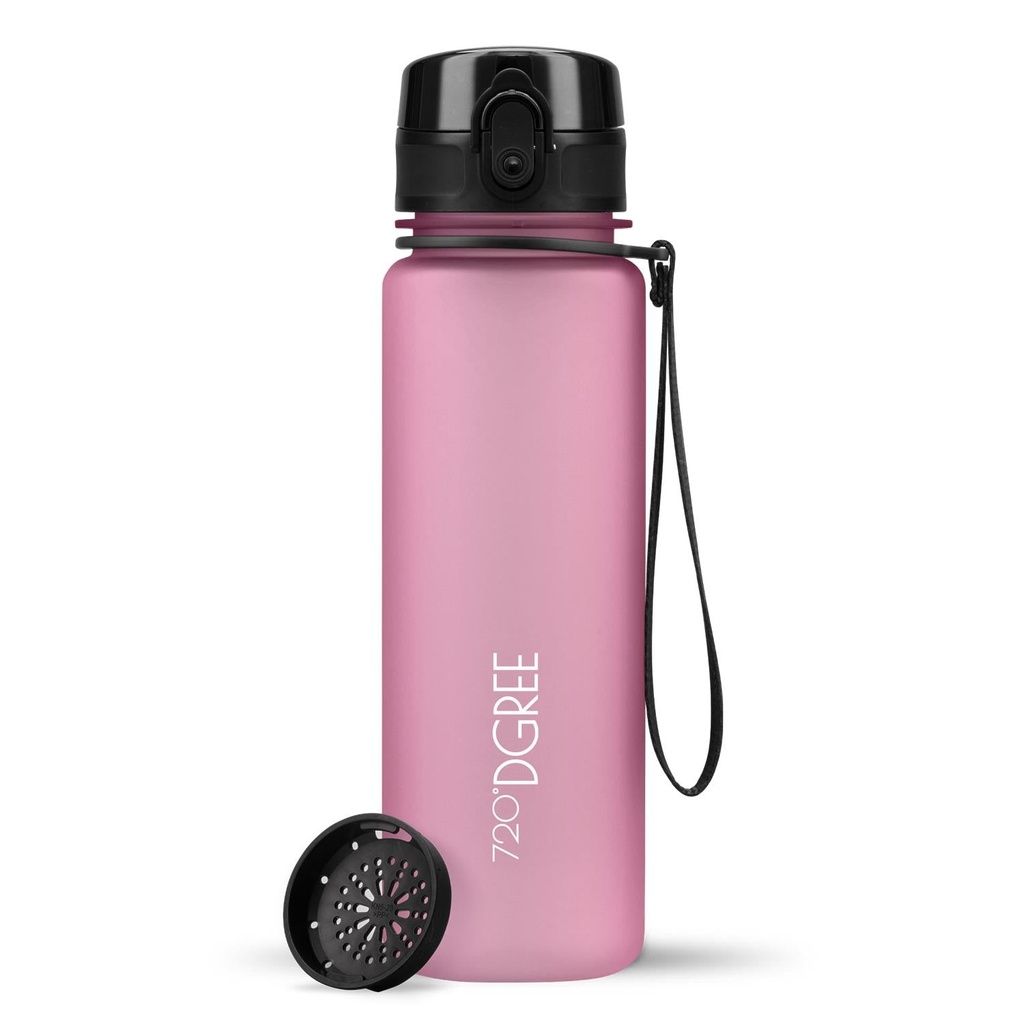[720_13_500ml_rose] Trinkflasche 720DGREE uberBottle softtouch mit Sieb 500ml (Rose)